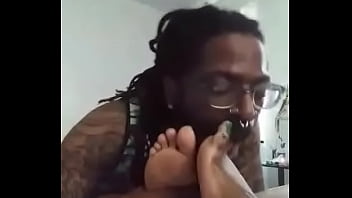 Sole massage with my tongue