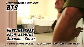 Bts untying rope from bedding bondage scene