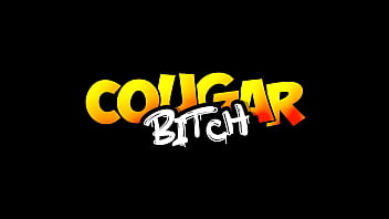 Very hot blonde cougar passionately swallows cum after a hard fuck