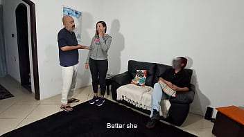 Stepson watches his girlfriend have sex with his stepfather