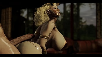 3d succubus has some unfinished business with her wet holes for a massive cock