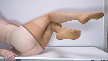 Posing And Taking Off Pantyhose Tights thumbnail