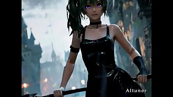 Black leather green hair and the kind of night where shadows fall in love