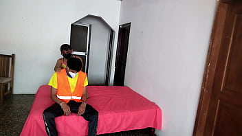 Unfaithful woman calls her neighbor to fuck her next to him