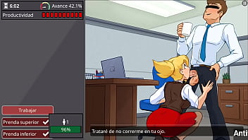 Follada en el trabajo solo quiere sexo y complacer a sus amigos