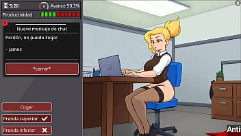 Follada en el trabajo solo quiere sexo y complacer a sus amigos