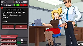 Follada en el trabajo solo quiere sexo y complacer a sus amigos