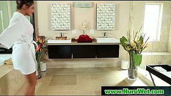 Nuru massage performed by busty japanese babe 28