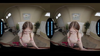 Adorable cutie rides your dick in vr