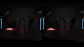Adorable cutie rides your dick in vr