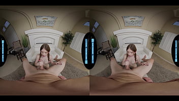 Adorable cutie rides your dick in vr