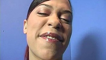 Ebony teen shows off her blowjob skills at gloryhole 14