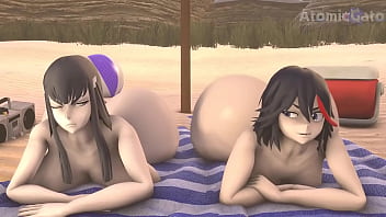 La girls showing off their gassy asses