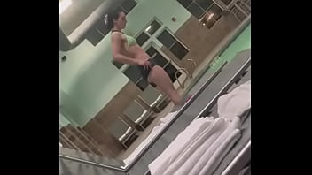 Fucked in hotel public bathroom by random guy from the pool