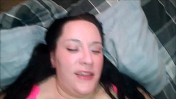 Brunette bbw has her big boobs drilled pov