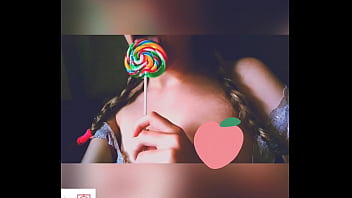 Little hot student licking a lollipop but wondering your cock