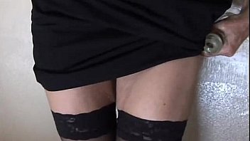 Gorgeous mature red head in stockings