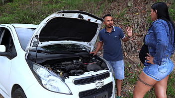 Mechanic repairs a sexy milf's car in exchange for fucking her tommy miller