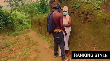 Curvy got fuck while picking some leaf's