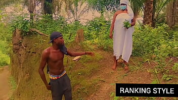 Curvy got fuck while picking some leaf's