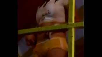 Yellow shorts cameltoe