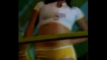 Yellow shorts cameltoe