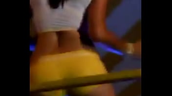 Yellow shorts cameltoe