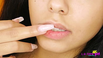 Timeless brunette beauty naked close up