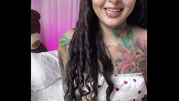 Your girlfriend makes a special video call for valentine's day and plays with her tight ass