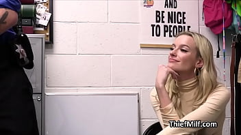 Blonde cougar gets down in order to leave without charges