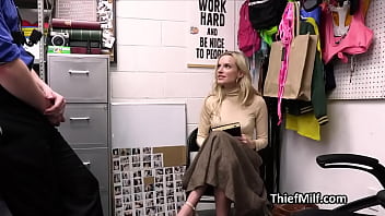 Blonde cougar gets down in order to leave without charges