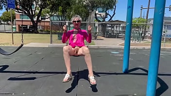 Playing on a swing in kaimuki btw this is not at a school and there was nobody nearby