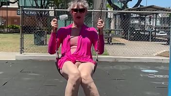 Playing on a swing in kaimuki btw this is not at a school and there was nobody nearby