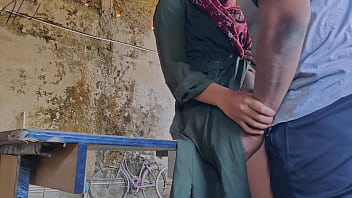 Fucking beautiful woman in an abandoned building