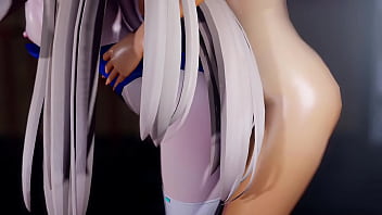 Toki faints with a double peace sign until he climaxes with a piston bunny version