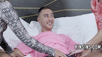 Destiny gets her stepsis tana waters to join to fulfill bf's desire