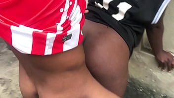 Outdoor sex close to the wellspring with booty barbie