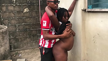 Outdoor sex close to the wellspring with booty barbie