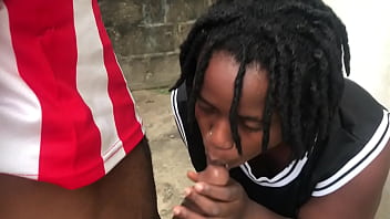 Outdoor sex close to the wellspring with booty barbie