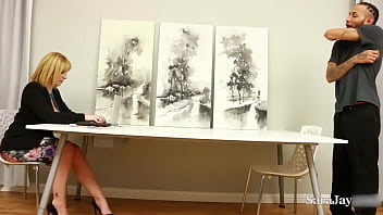 Macana man fucks sa jay's tits before he facializes her