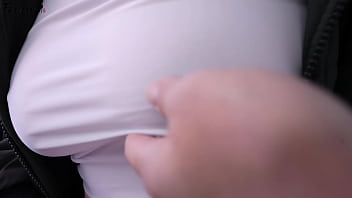 Korea busty girlfriend role playing in black stockings