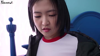 Korea busty girlfriend role playing in black stockings