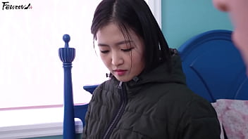 Korea busty girlfriend role playing in black stockings