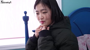 Korea busty girlfriend role playing in black stockings