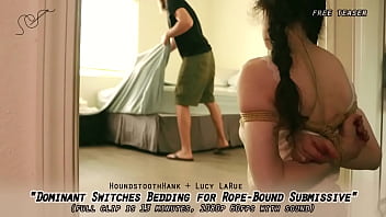 Dominant switches bedding for rope bound submissive
