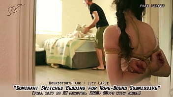 Dominant switches bedding for rope bound submissive