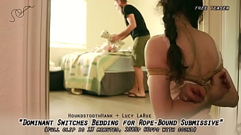 Dominant switches bedding for rope bound submissive
