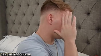 Stepmom helped me deal with my erection and my big dick