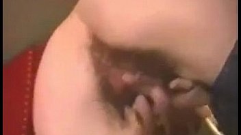 Hairy chick pleasing her dirty pussy