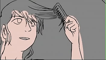 Dibujo rápido de una chica pelirroja desnuda con una toalla